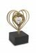 3D asbeeld met glazen ashangertje 'Hart' goud