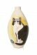 Handbeschilderde mini urn 'Kat' zwart-wit