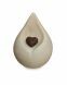 Traandruppelvormige bio urn 'Celest' met hart