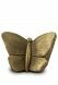 Keramische kunst mini urn Vlinder goudkleurig