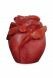Roos urn van hout rood