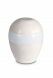 Porseleinen mini urn 'Planet' - Beige bloemmotief reliëf