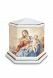 Urn van porselein 'Esagono' | Onze-Lieve-Vrouw met Kind - goudkleurige boorden