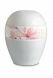 Porseleinen urn 'Planet' - Band met bloemen roze
