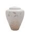 Glazen urn 'Bamboe bladeren' wit - SALE