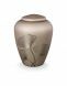 Glazen urn met Ginkgo bladeren - symbool van kracht en wijsheid