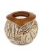 Handgemaakte kaarshouder mini urn 'Ares' beige