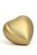 Messing mini urn 'Gouden hart' satijn
