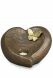 Keramische kunst urn 'Onontkoombaar afscheid' met kaarshouder