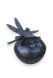 Bronzen mini urn met libelle