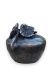 Bronzen mini urn met viooltje