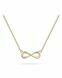 Verguld zilveren gedenksieraad Infinity aan ketting