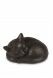 Bronzen mini urn 'Slapende kat'