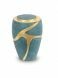 Glasfiber urn 'Galuchat' pijlstaartrog kunstleer blauw