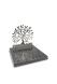 Urnenmonument van graniet met RVS Levensboom