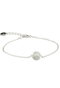 Armband met rond middenstuk en bezet met cubic zirkonia's