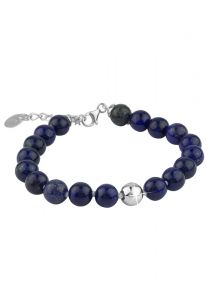 Lapis lazul armband met zilveren asreservoir