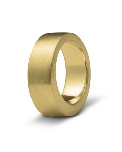 Gouden as-ring met kleine holle ruimte