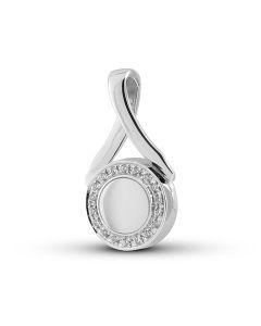 Ashanger met zirkonia steentjes - 925 Sterling zilver