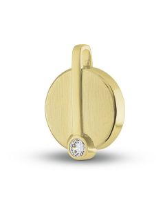 Assieraad 'Rond' goud met diamant