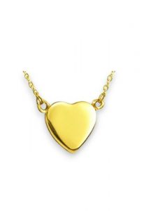 As-ketting met hartje van edelstaal - goudkleurig- zelf te vullen
