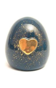 Handgemaakte baby urn (prematuur) 'Gouden hart'