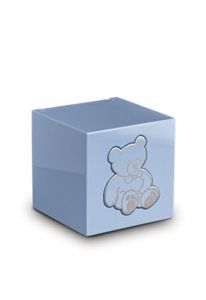 Baby urn met teddybeer blauw (MDF)