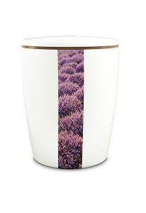 Biologisch afbreekbare urn 'Lavendel' met certificaat