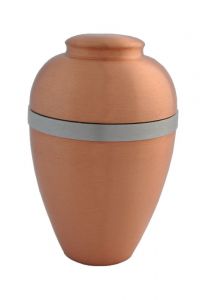 Bronzen mini urn satijn met ring