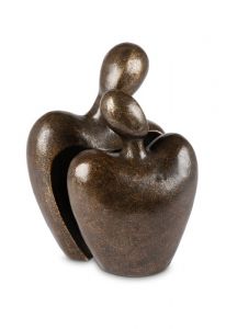 Bronzen duo urn 'Samen voor altijd'