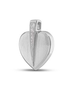 Assieraad met zirkonia stenen 'Hart'