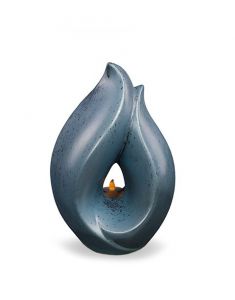 Kaarshouder urn 'Flame of Memory' - zilverblauw