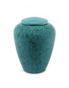 Turquoise urn van keramiek