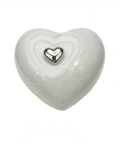 Keramische mini urn met magnetisch hartje