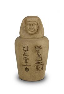 Egyptische canope urn 'Leven eindigd, eeuwigheid begint'