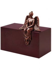 Engel urn koper 'Meditatie'