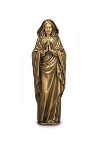 Gedenkbeeld Maria gevouwen handen - gemaakt van brons