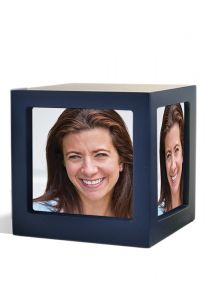 Fotolijst mini box urn marine blauw