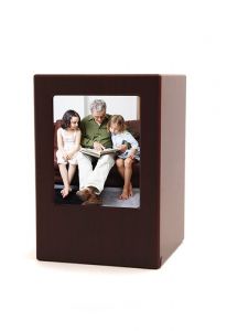 MDF fotolijst box urn met kersenhout print