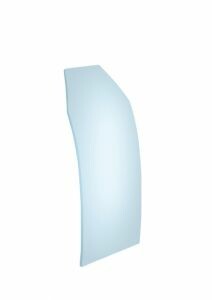 Gebogen glasruitje voor graflantaarns