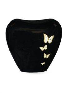 Glasfiber urn 'Cluny' met vlinders