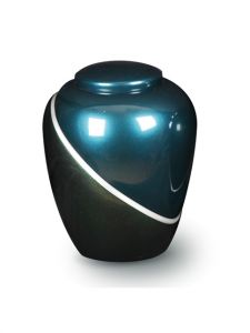 Glasfiber urn 'Lannay' blauw