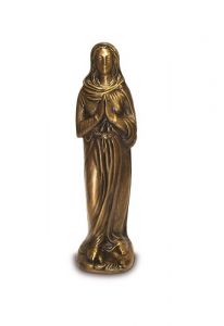Gedenkbeeld Maria met gevouwen handen - gemaakt van brons