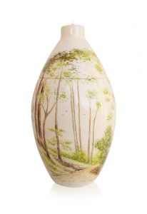 Handbeschilderde mini urn 'Boslandschap'