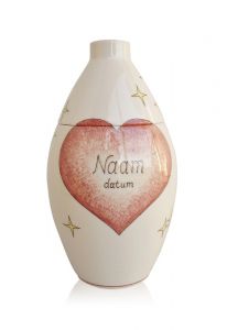 Handbeschilderde urn 'Hart'