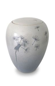 Handgemaakte keramische urn 'Pluizenbol'