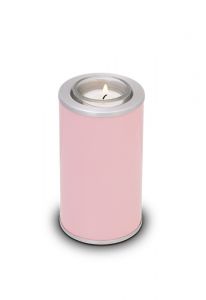 Roze kaarshouder mini urn