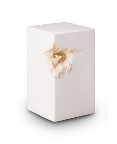 Keramische mini urn met hartje