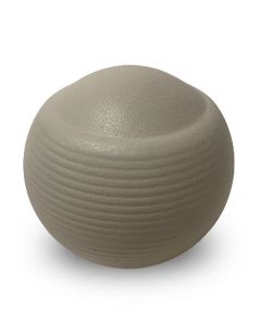 Bolvormige mini urn 'Memento' crème met satijn glazuur