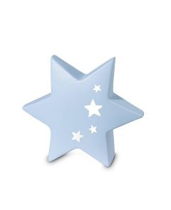 Baby urn 'Ster' lichtblauw met witte sterretjes